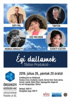 Égi dallamok - nosztalgia slágerek estje az Öreghegyi Közösségi Házban pénteken